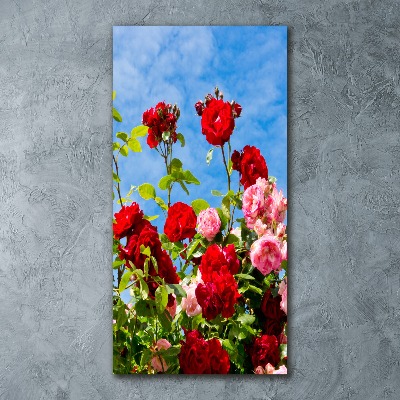 Cuadro de metacrilato moderno efecto cristal vertical Brezo