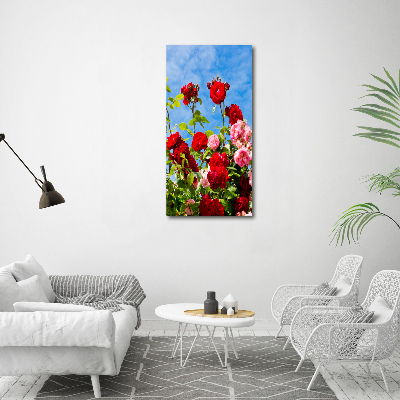 Cuadro de metacrilato moderno efecto cristal vertical Brezo