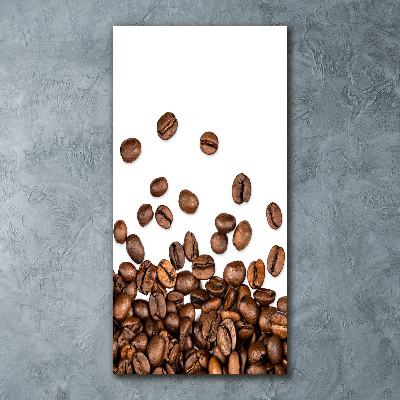 Cuadro de metacrilato moderno efecto cristal vertical Granos de café