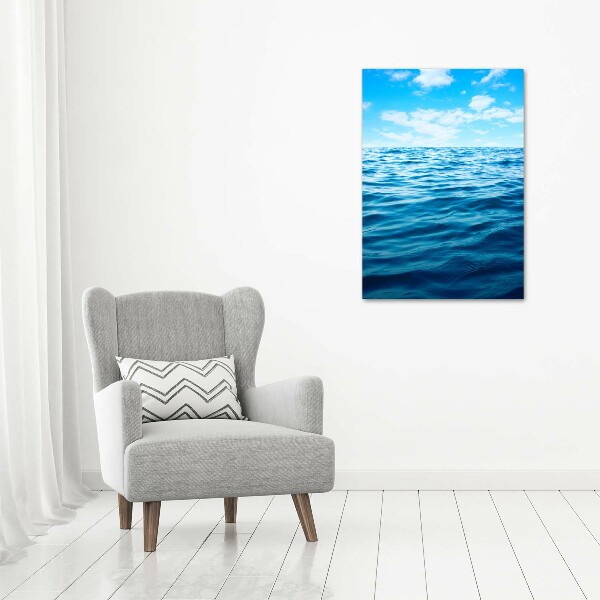 Cuadro de metacrilato moderno efecto cristal vertical Agua de mar