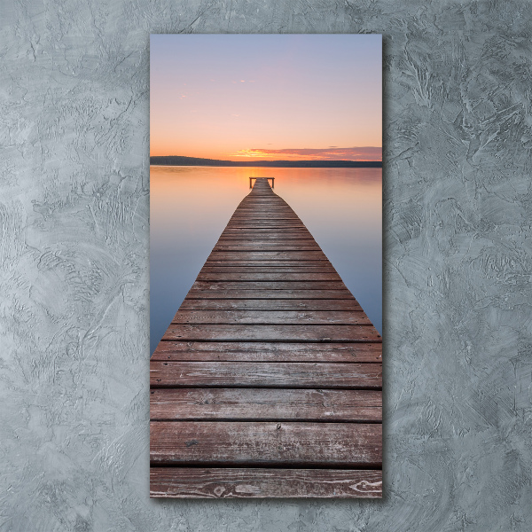 Impresión en metacrilato de alta calidad vertical Muelle de madera