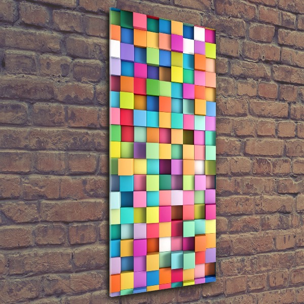 Impresión en metacrilato de alta calidad vertical Cuadrados de abstracción