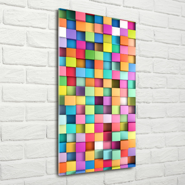 Impresión en metacrilato de alta calidad vertical Cuadrados de abstracción