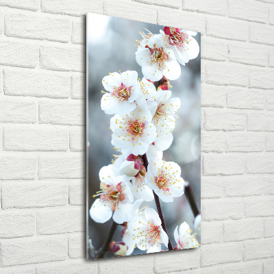Cuadro de metacrilato vertical flores de cerezo