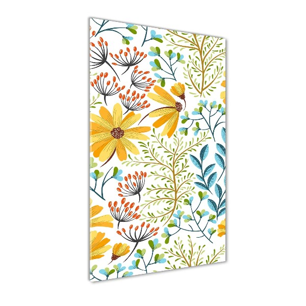 Cuadro de metacrilato vertical Flores silvestres