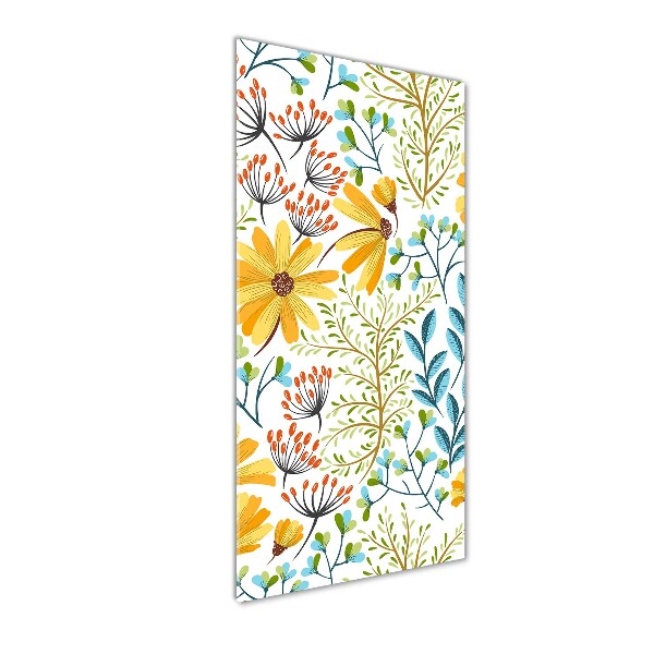 Cuadro de metacrilato vertical Flores silvestres