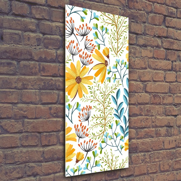 Cuadro de metacrilato vertical Flores silvestres