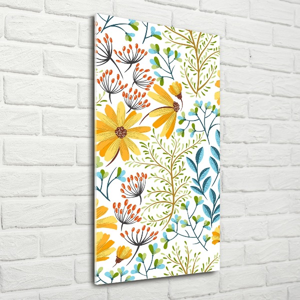 Cuadro de metacrilato vertical Flores silvestres