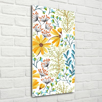 Cuadro de metacrilato vertical Flores silvestres