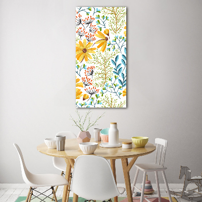 Cuadro de metacrilato vertical Flores silvestres