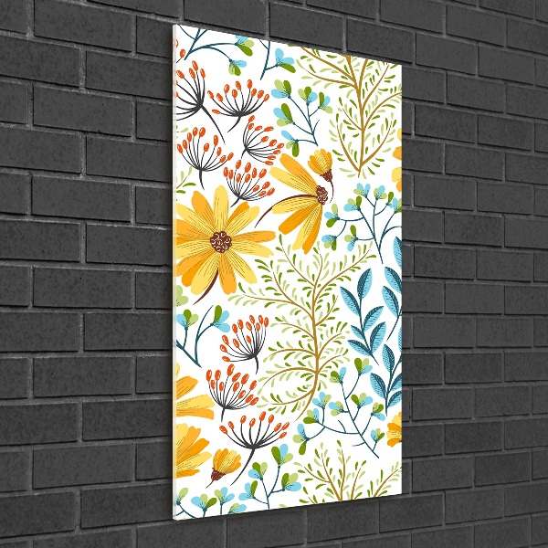 Cuadro de metacrilato vertical Flores silvestres