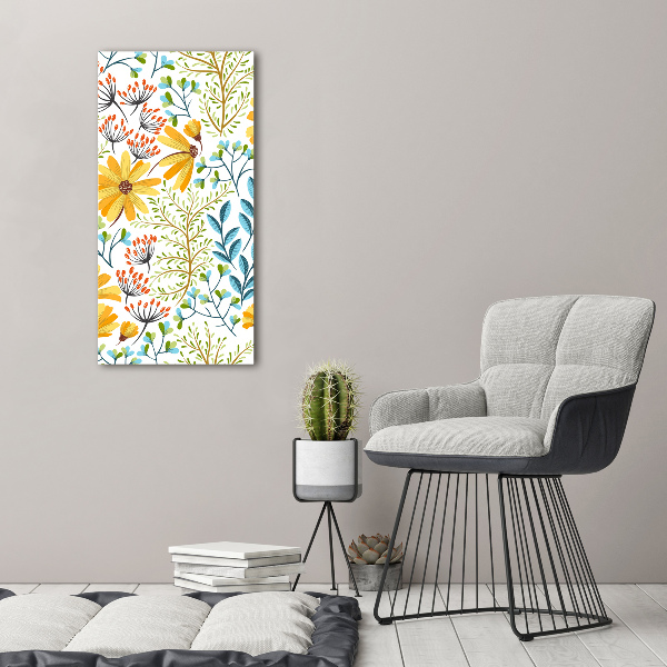 Cuadro de metacrilato vertical Flores silvestres