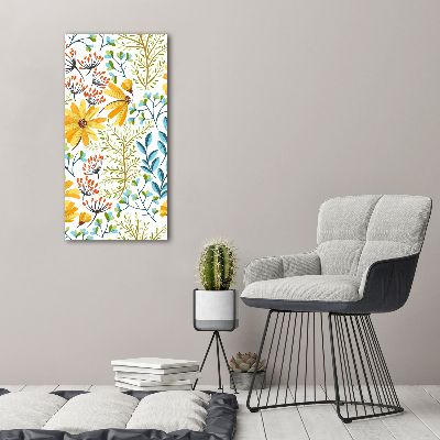 Cuadro de metacrilato vertical Flores silvestres