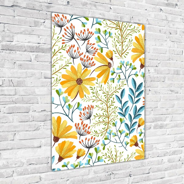 Cuadro de metacrilato vertical Flores silvestres