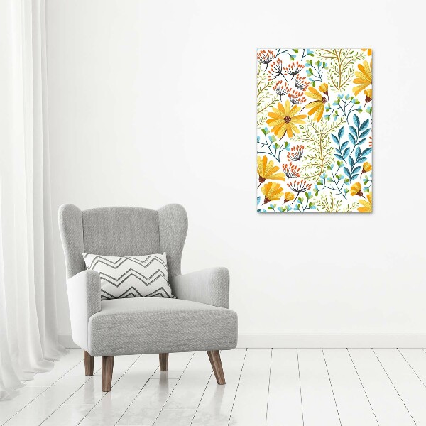 Cuadro de metacrilato vertical Flores silvestres