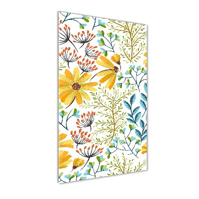 Cuadro de metacrilato vertical Flores silvestres