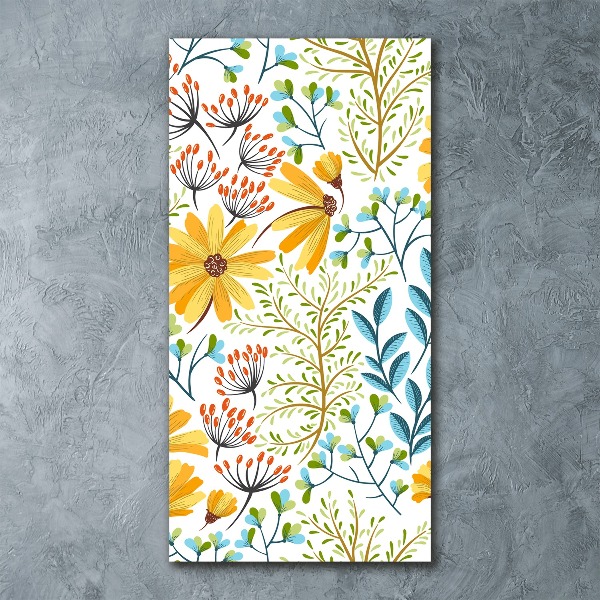 Cuadro de metacrilato vertical Flores silvestres