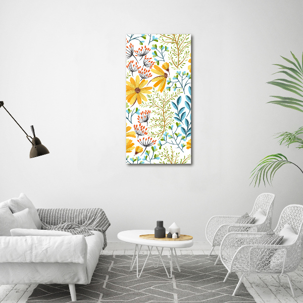Cuadro de metacrilato vertical Flores silvestres