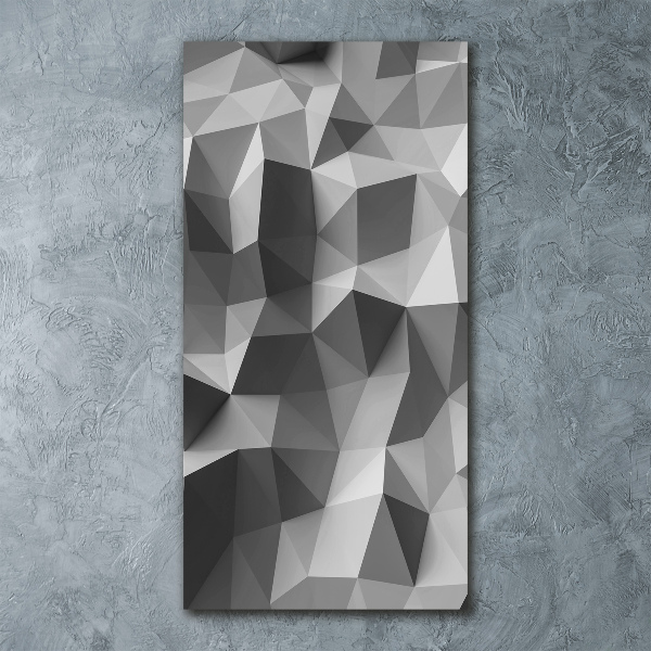 Cuadro de metacrilato moderno efecto cristal vertical Triángulos abstractos