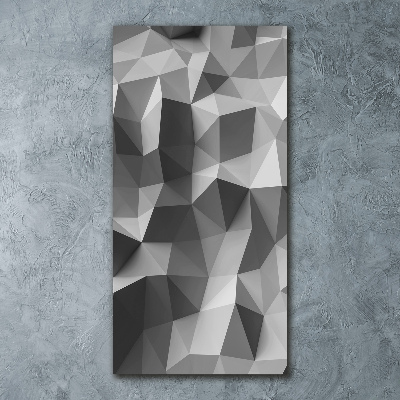 Cuadro de metacrilato moderno efecto cristal vertical Triángulos abstractos