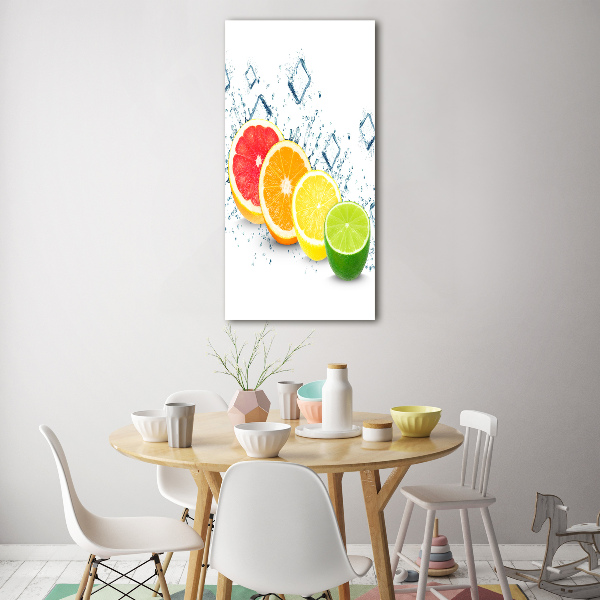 Cuadro de metacrilato vertical Frutas cítricas