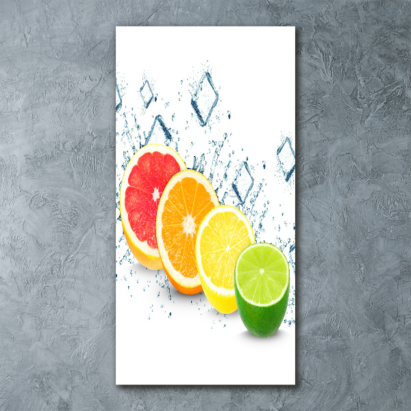 Cuadro de metacrilato vertical Frutas cítricas