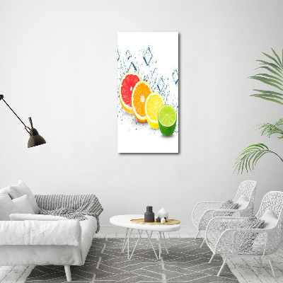 Cuadro de metacrilato vertical Frutas cítricas
