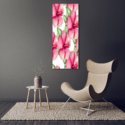 Cuadro de metacrilato vertical flores tropicales