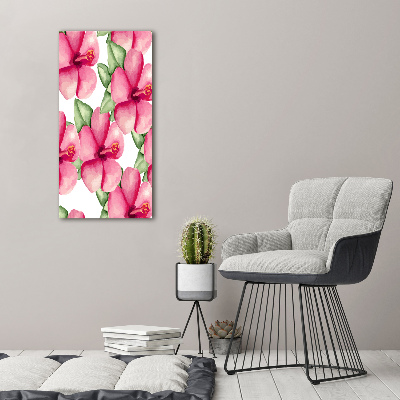 Cuadro de metacrilato vertical flores tropicales