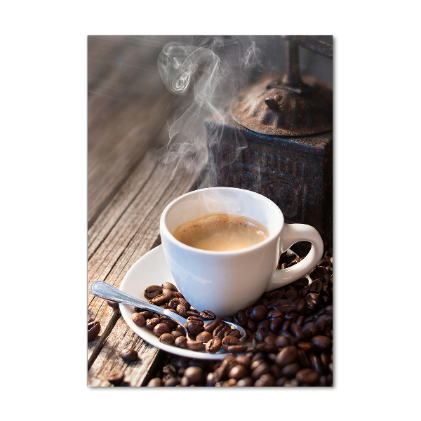 Impresión en metacrilato de alta calidad vertical Una taza de café