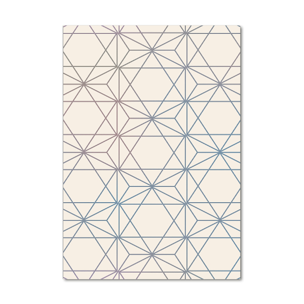 Cuadro decorativo en acrílico brillante vertical Fondo geométrico