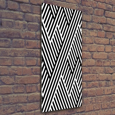 Cuadro de metacrilato moderno efecto cristal vertical Fondo geométrico