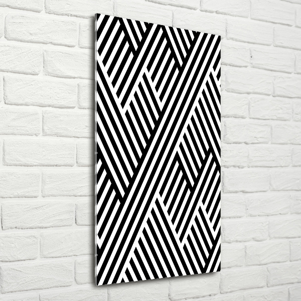 Cuadro de metacrilato moderno efecto cristal vertical Fondo geométrico