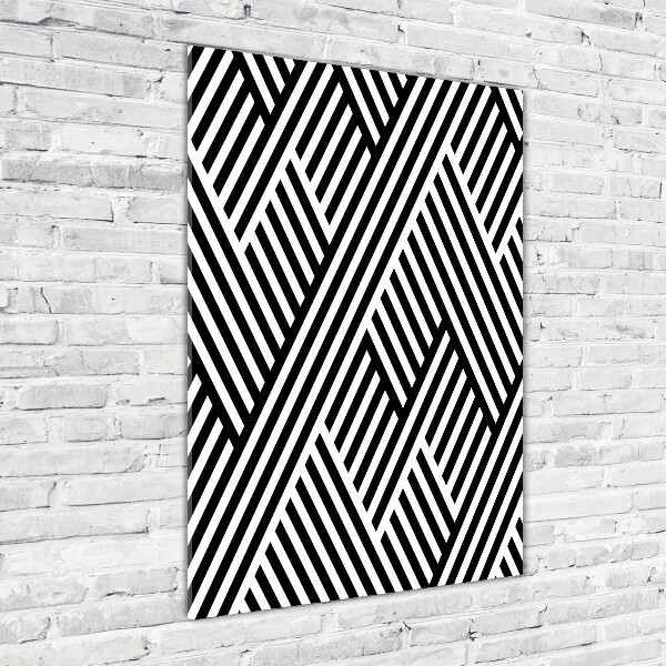 Cuadro de metacrilato moderno efecto cristal vertical Fondo geométrico