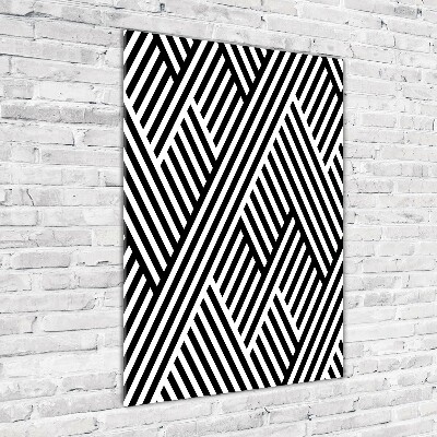 Cuadro de metacrilato moderno efecto cristal vertical Fondo geométrico