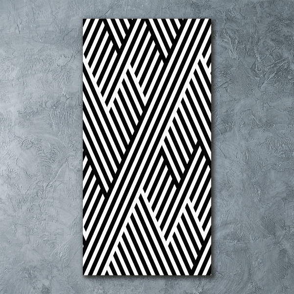 Cuadro de metacrilato moderno efecto cristal vertical Fondo geométrico