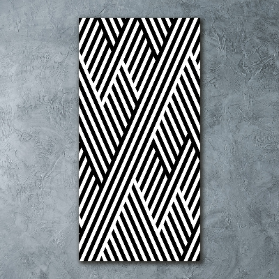 Cuadro de metacrilato moderno efecto cristal vertical Fondo geométrico