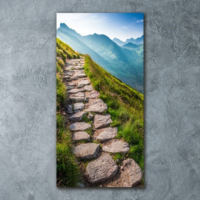 Impresión en metacrilato de alta calidad vertical Sendero de montaña