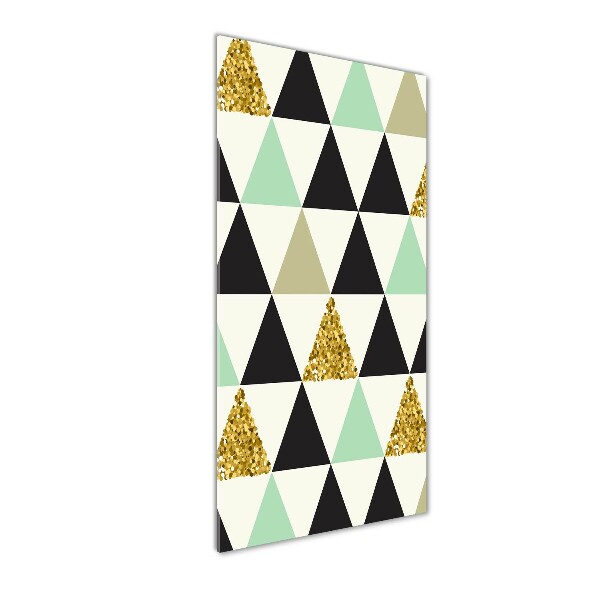 Cuadro de metacrilato vertical Triángulos de colores