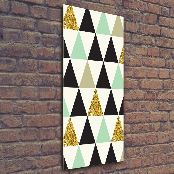Cuadro de metacrilato vertical Triángulos de colores
