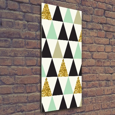 Cuadro de metacrilato vertical Triángulos de colores