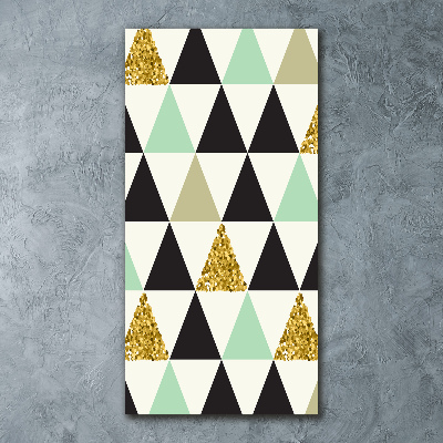 Cuadro de metacrilato vertical Triángulos de colores