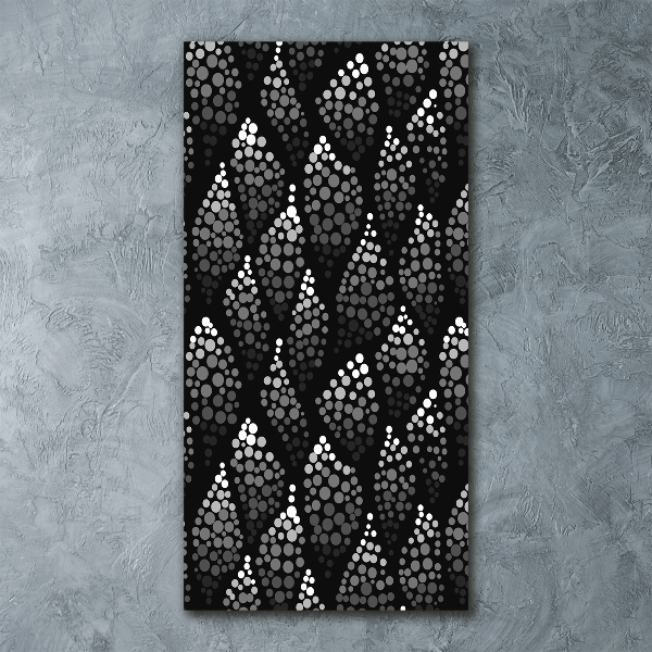 Impresión en metacrilato de alta calidad vertical Puntos blancos y negros