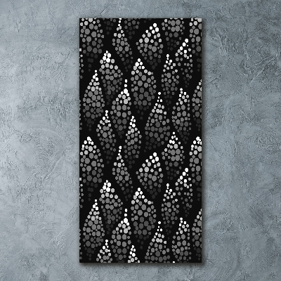 Impresión en metacrilato de alta calidad vertical Puntos blancos y negros