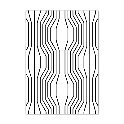 Cuadro de metacrilato moderno efecto cristal vertical líneas geométricas