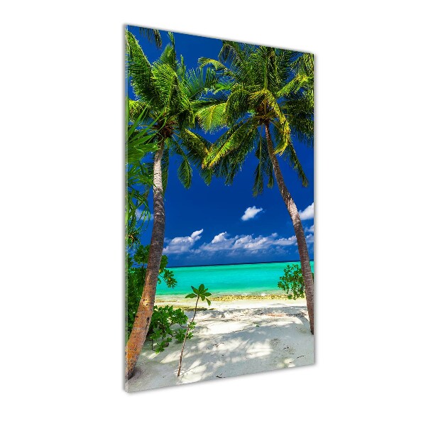 Cuadro de metacrilato vertical Playa tropical