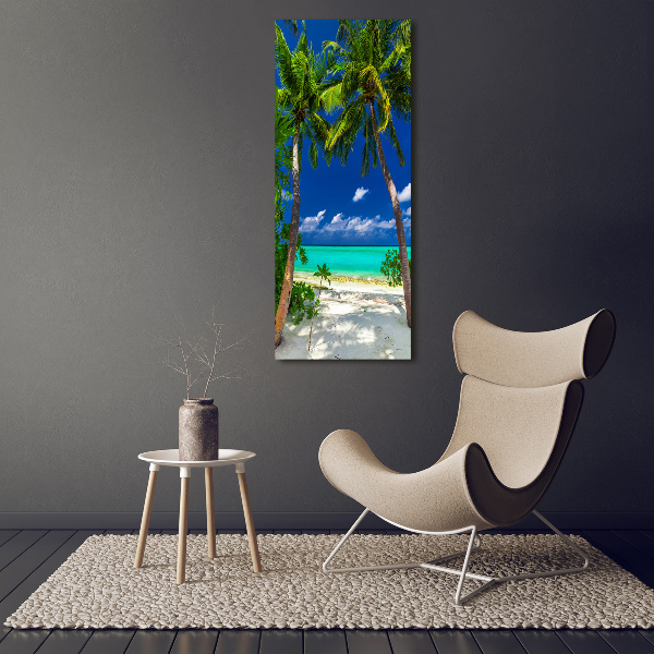 Cuadro de metacrilato vertical Playa tropical