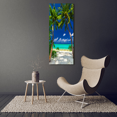 Cuadro de metacrilato vertical Playa tropical