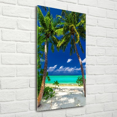 Cuadro de metacrilato vertical Playa tropical