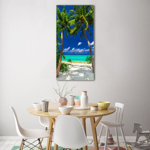 Cuadro de metacrilato vertical Playa tropical